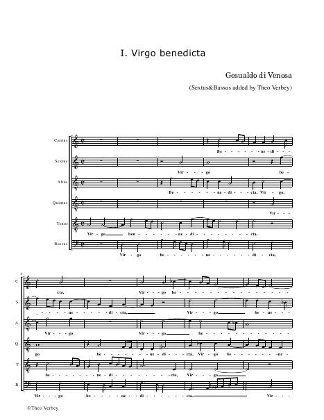 Virgo benedicta Partitions gratuites